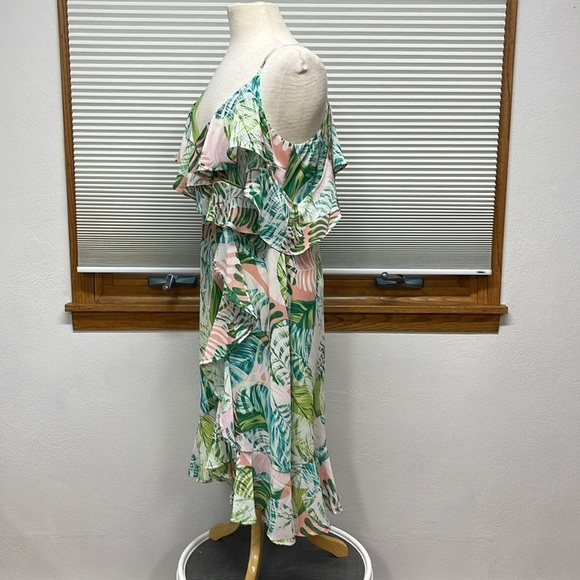 Adyson Parker NWT Spring Palms Spaghetti Strap Off Shoulder Flutter Dress - Picture 5 of 10